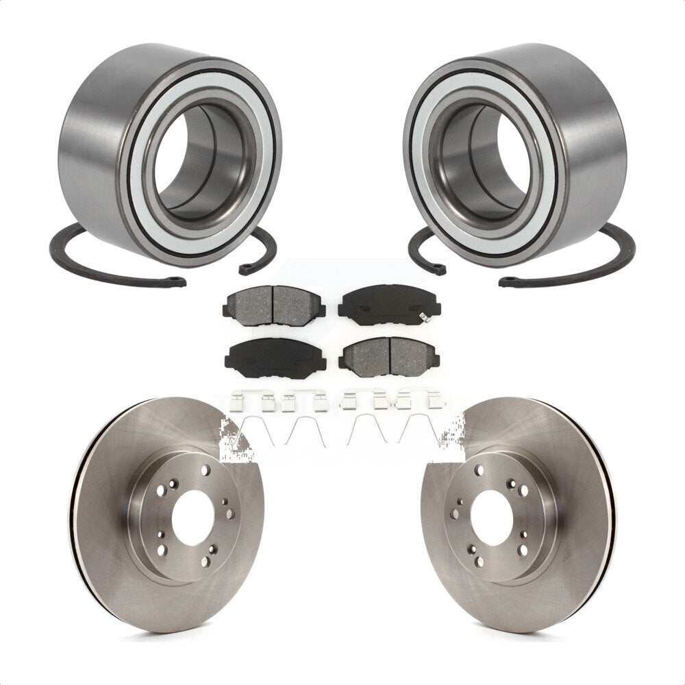 Wheel Bearing Disc Brake Rotors And Semi-Metallic Pads Front Kit For Honda CR-V
