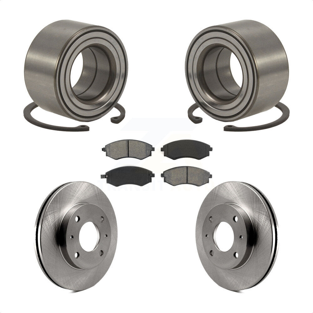 Wheel Bearing Disc Brake Rotors And Pads Front Kit For Hyundai Tiburon Elantra