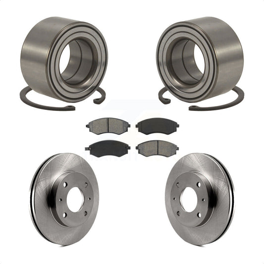 Wheel Bearing Disc Brake Rotors And Pads Front Kit For Hyundai Tiburon Elantra