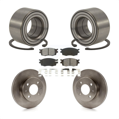 Wheel Bearing Disc Brake Rotor & Pad Front Kit For 2006 Hyundai Accent Hatchback
