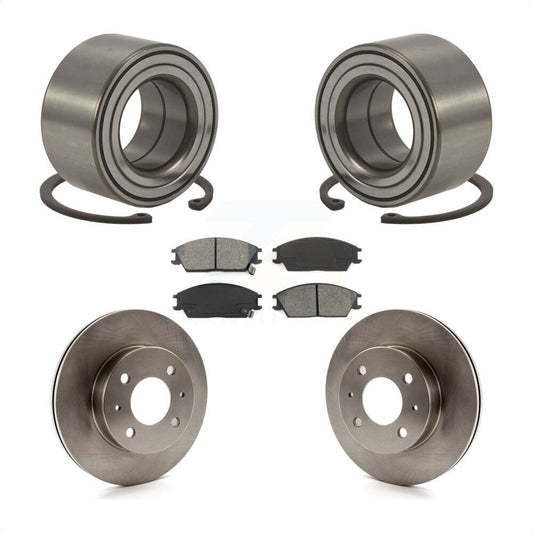 Wheel Bearing Disc Brake Rotors And Pads Front Kit For 2000-2005 Hyundai Accent