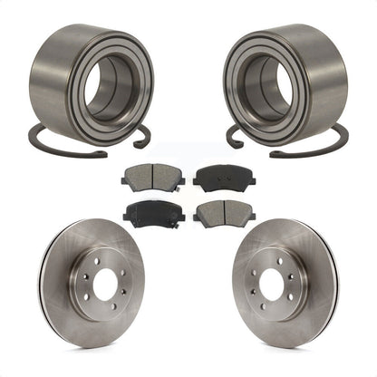 Wheel Bearing Disc Brake Rotors And Pads Front Kit For 2012-2017 Hyundai Accent