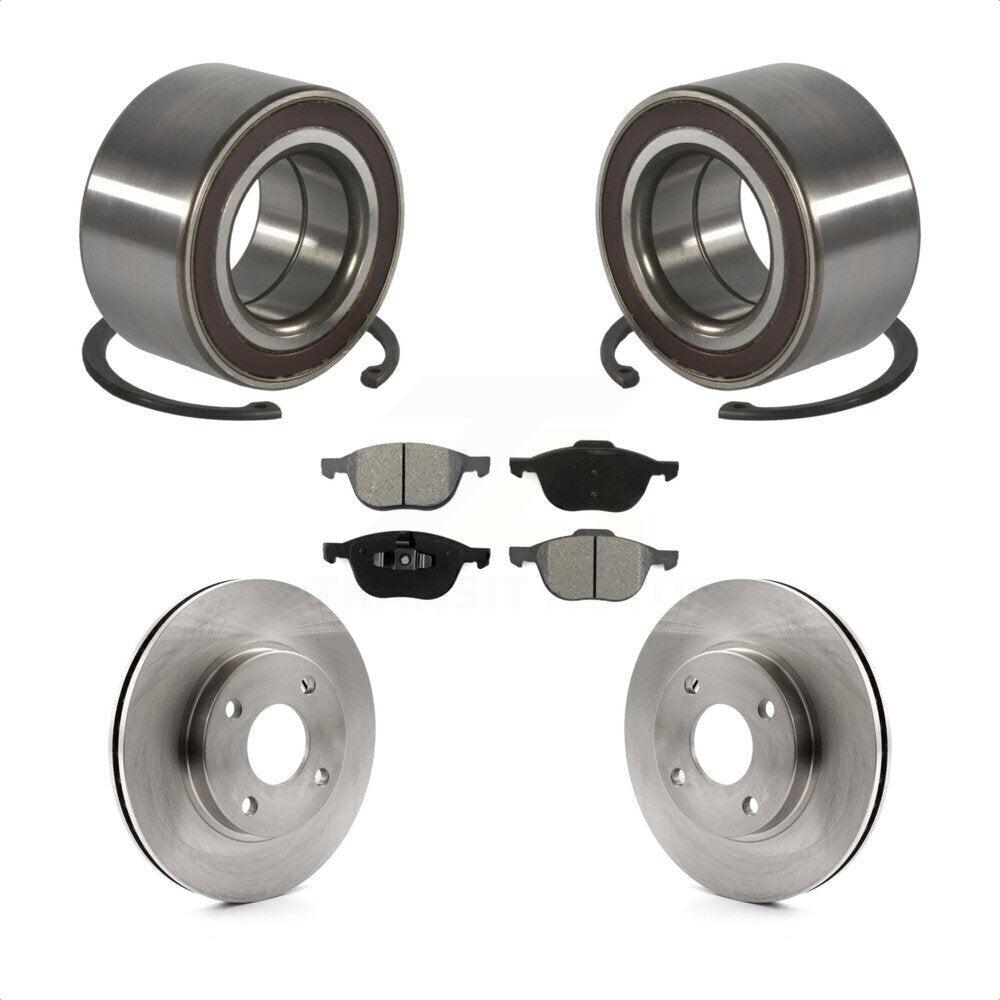 Wheel Bearing Disc Brake Rotor & Pad Front Kit For 2004 Ford Focus From 04 05
