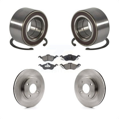 Wheel Bearing Disc Brake Rotors And Semi-Metallic Pads Front Kit For Ford Focus