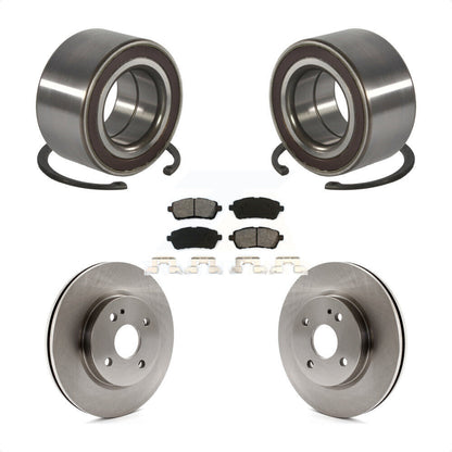Wheel Bearing Disc Brake Rotors And Pads Front Kit For 2011-2014 Mazda 2