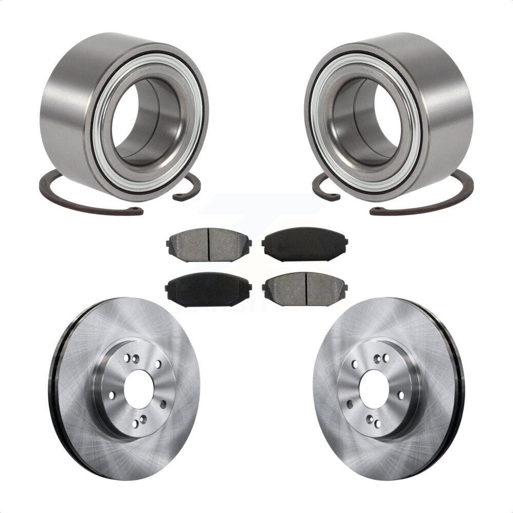 Wheel Bearing Disc Brake Rotors And Pads Front Kit For 1999-2004 Honda Odyssey