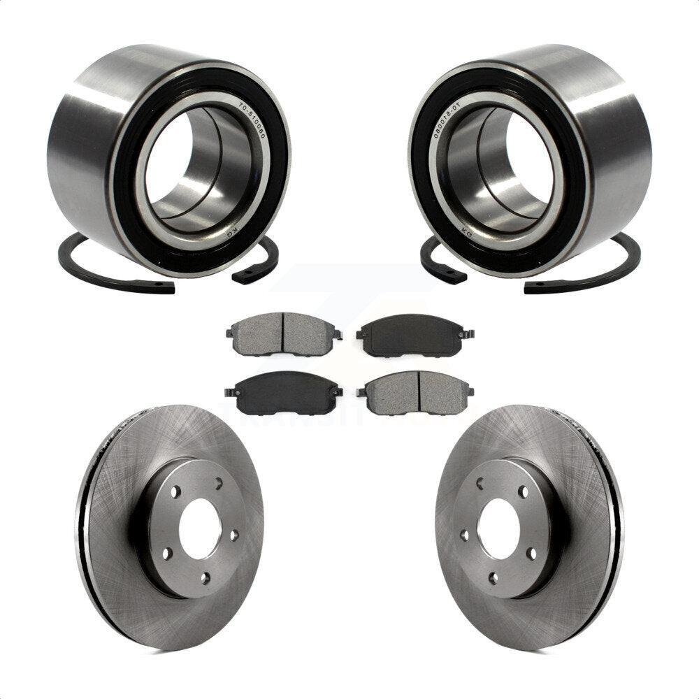 Wheel Bearing Brake Rotor Pad Front Kit For 2000-2001 Nissan Maxima INFINITI I30