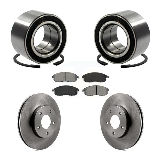 Wheel Bearing Brake Rotor Pad Front Kit For 2000-2001 Nissan Maxima INFINITI I30
