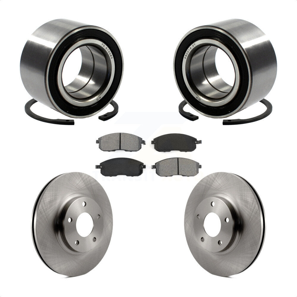 Wheel Bearing Brake Rotor & Pads Front Kit For Nissan Altima Maxima INFINITI I35