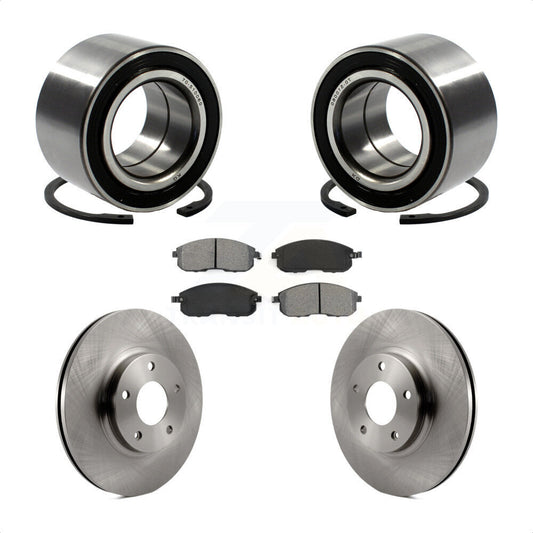 Wheel Bearing Brake Rotor & Pads Front Kit For Nissan Altima Maxima INFINITI I35