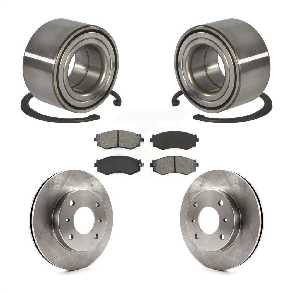 Wheel Bearing Disc Brake Rotors And Pads Front Kit For Nissan Sentra 1.8L