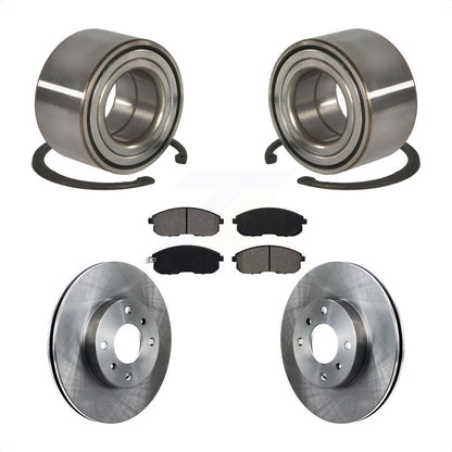 Wheel Bearing Disc Brake Rotor And Semi-Metallic Pad Front Kit For Nissan Sentra
