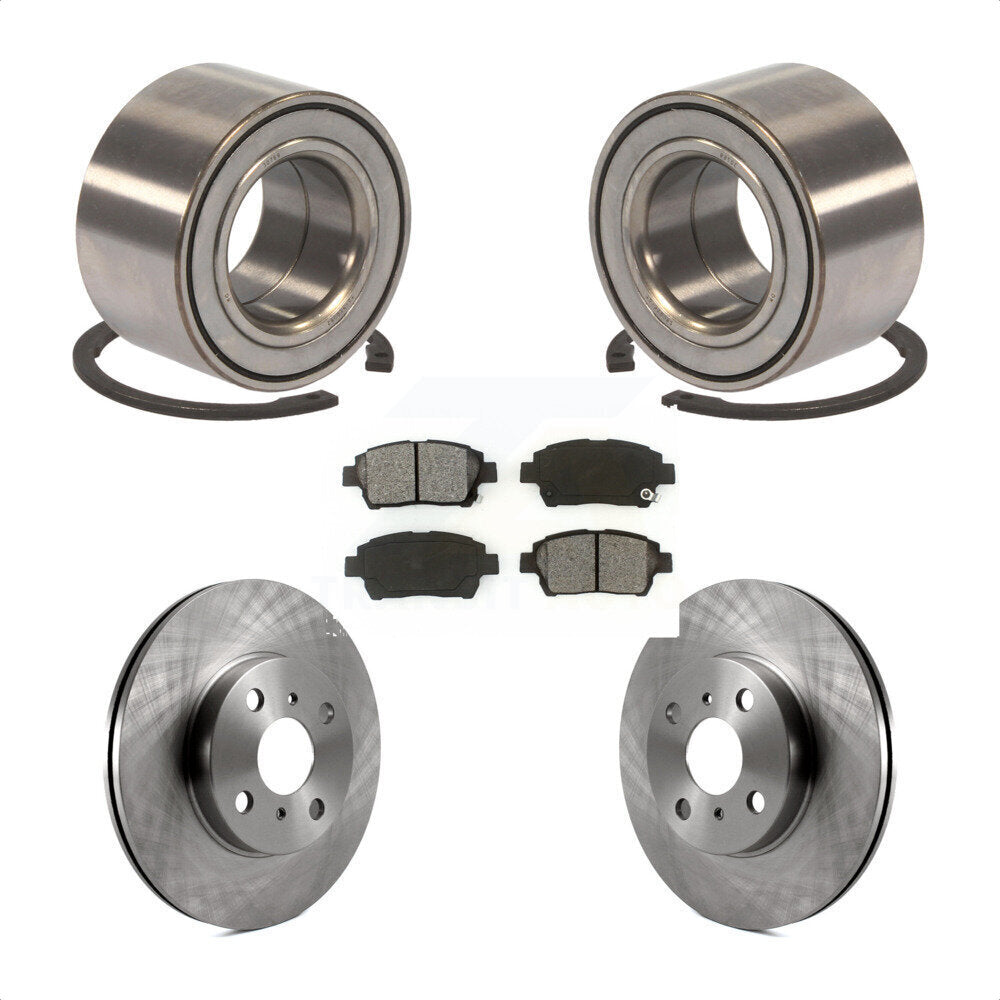 Wheel Bearing Disc Brake Rotors And Pads Front Kit For 2001-2005 Toyota Echo