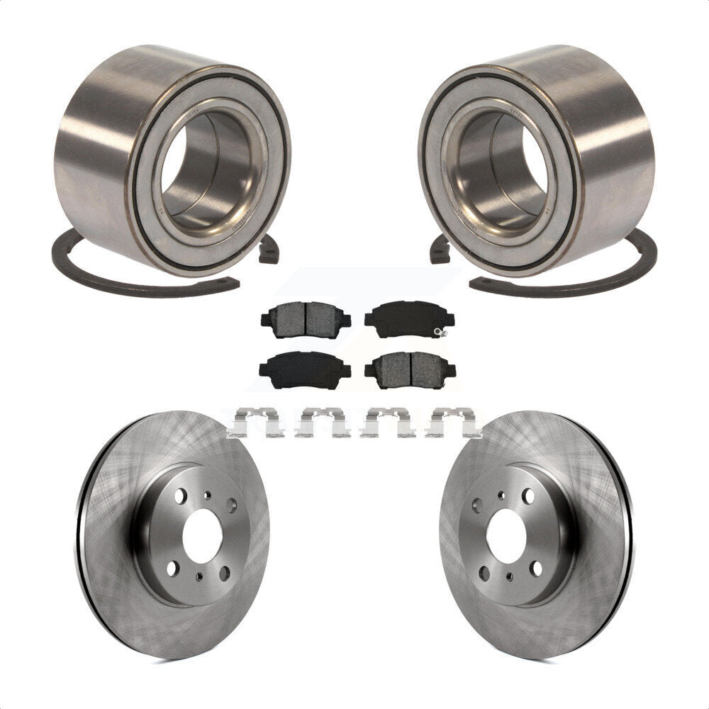 Wheel Bearing Disc Brake Rotor And Pad Front Kit For 2000 Toyota Echo From 08 00