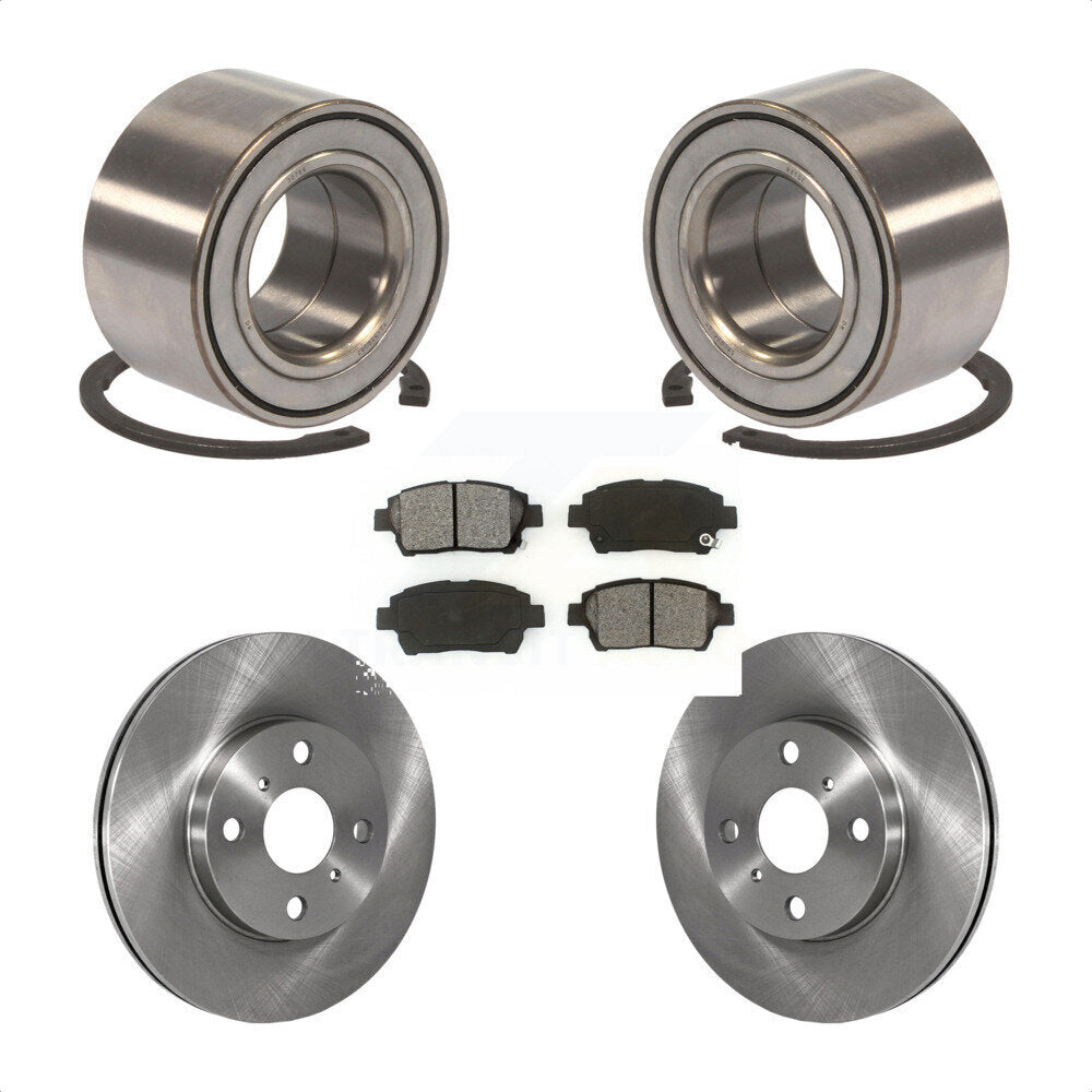 Wheel Bearing Disc Brake Rotors And Pads Front Kit For 2004-2006 Scion xB xA