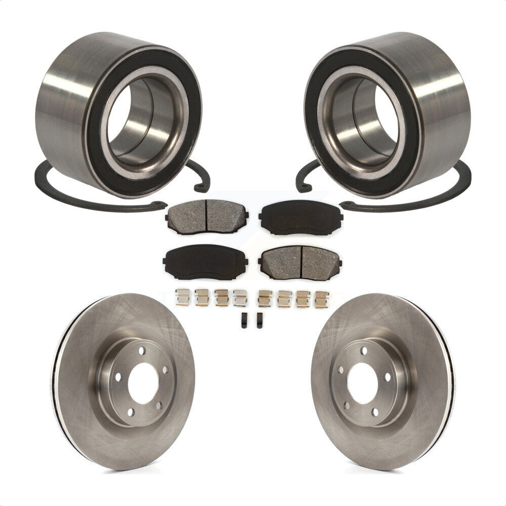 Wheel Bearing Disc Brake Rotors And Pads Front Kit For Ford Edge Lincoln MKX