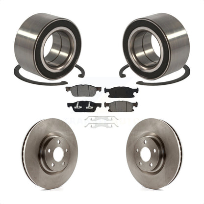 Wheel Bearing Disc Brake Rotors And Semi-Metallic Pads Front Kit For Ford Edge