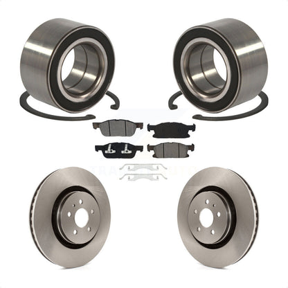 Wheel Bearing Disc Brake Rotors And Semi-Metallic Pads Front Kit For Ford Edge