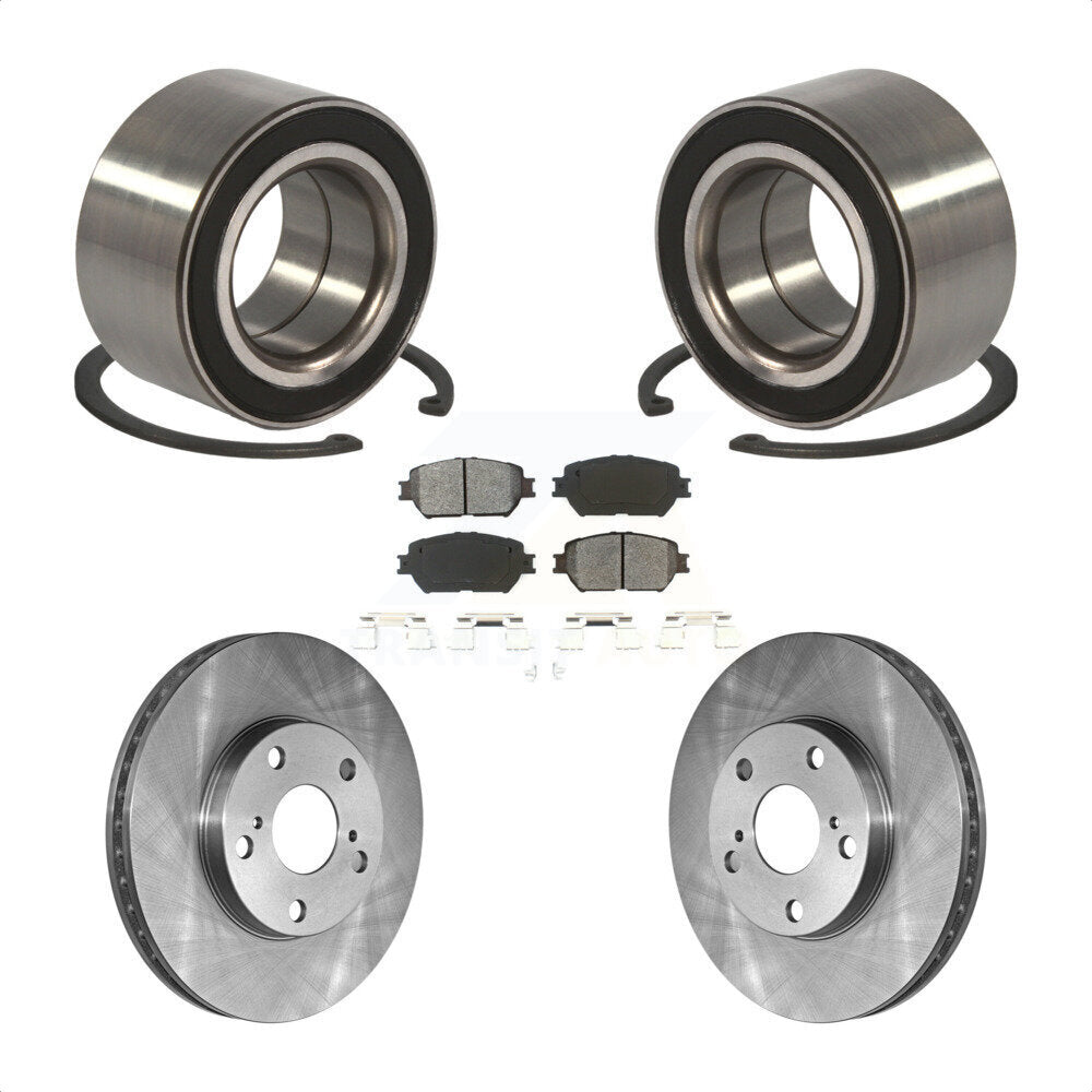 Wheel Bearing Disc Brake Rotor And Semi-Metallic Pads Front Kit For Toyota Camry