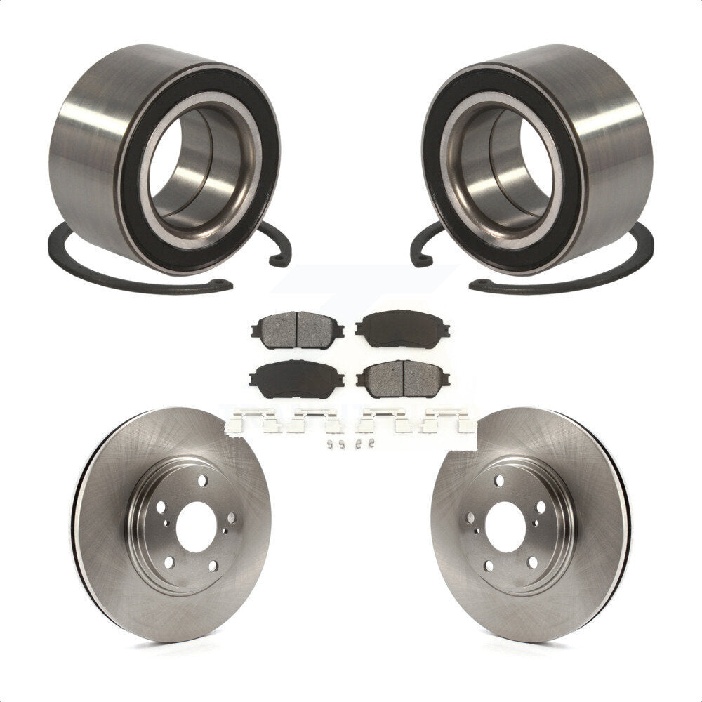 Wheel Bearing Disc Brake Rotors And Pads Front Kit For 2004-2006 Lexus ES330