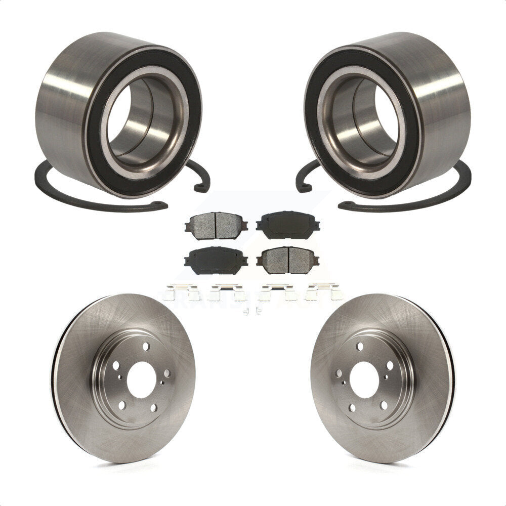 Wheel Bearing Disc Brake Rotor And Semi-Metallic Pads Front Kit For Toyota Camry