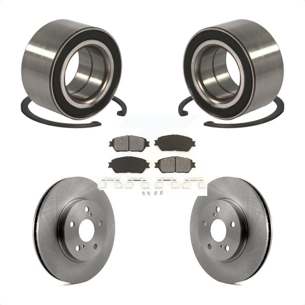 Wheel Bearing Brake Rotor & Pads Front Kit For Toyota Sienna Camry Solara Avalon