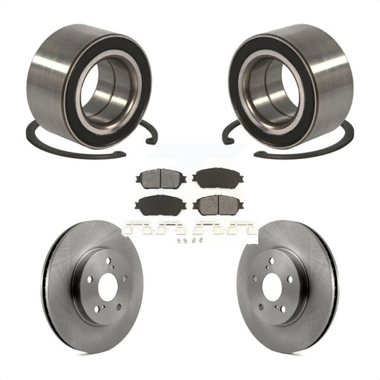 Wheel Bearing Brake Rotor & Pads Front Kit For Toyota Sienna Camry Solara Avalon