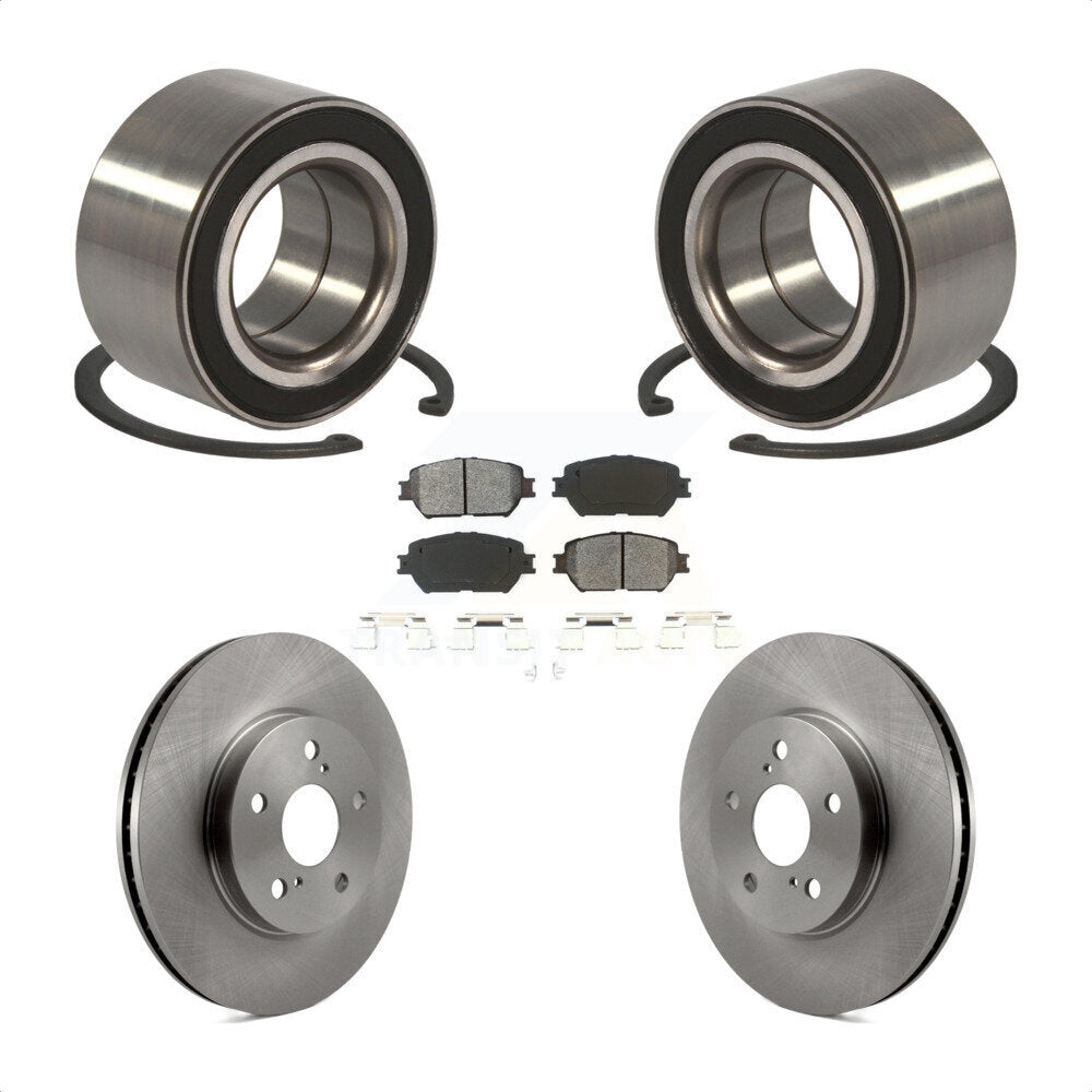 Wheel Bearing Disc Brake Rotor And Semi-Metallic Pads Front Kit For Toyota Camry