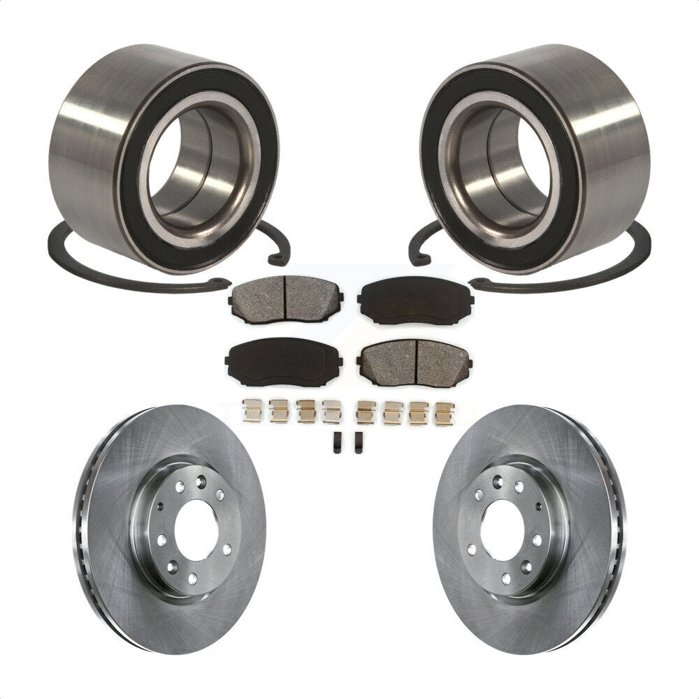 Wheel Bearing Brake Rotor And Pad Front Kit For Mazda CX-7 Ford Edge Lincoln MKX