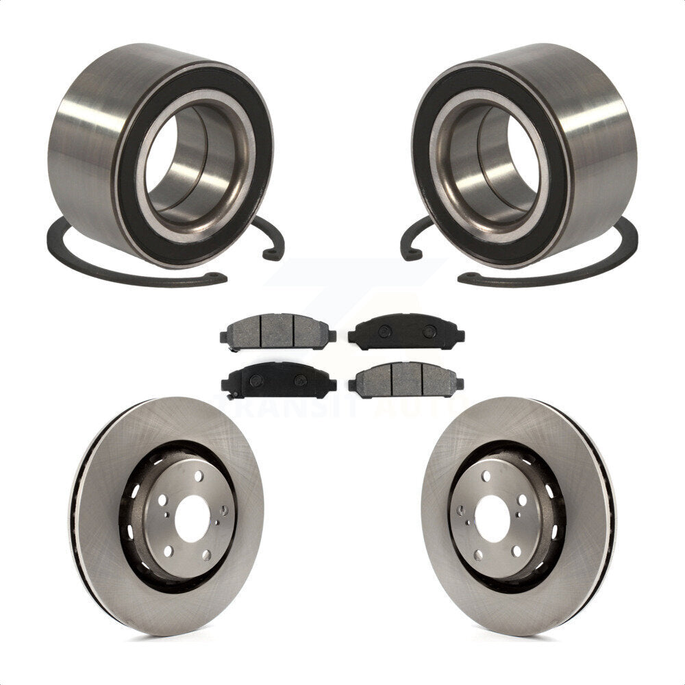 Wheel Bearing Disc Brake Rotors And Pads Front Kit For 2009-2016 Toyota Venza