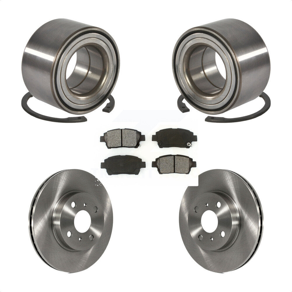 Wheel Bearing Disc Brake Rotors And Pads Front Kit For 2001-2003 Toyota Prius