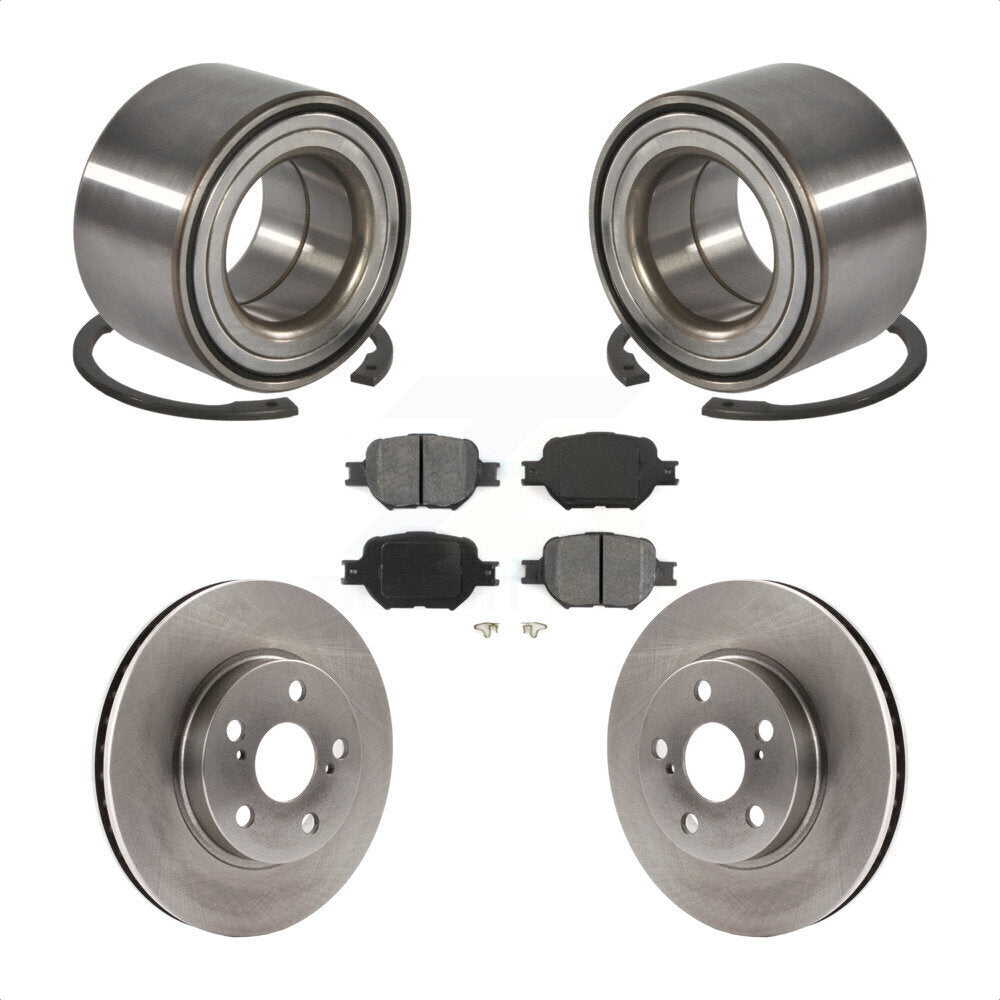 Wheel Bearing Disc Brake Rotors And Pads Front Kit For 2001 Toyota Celica GT