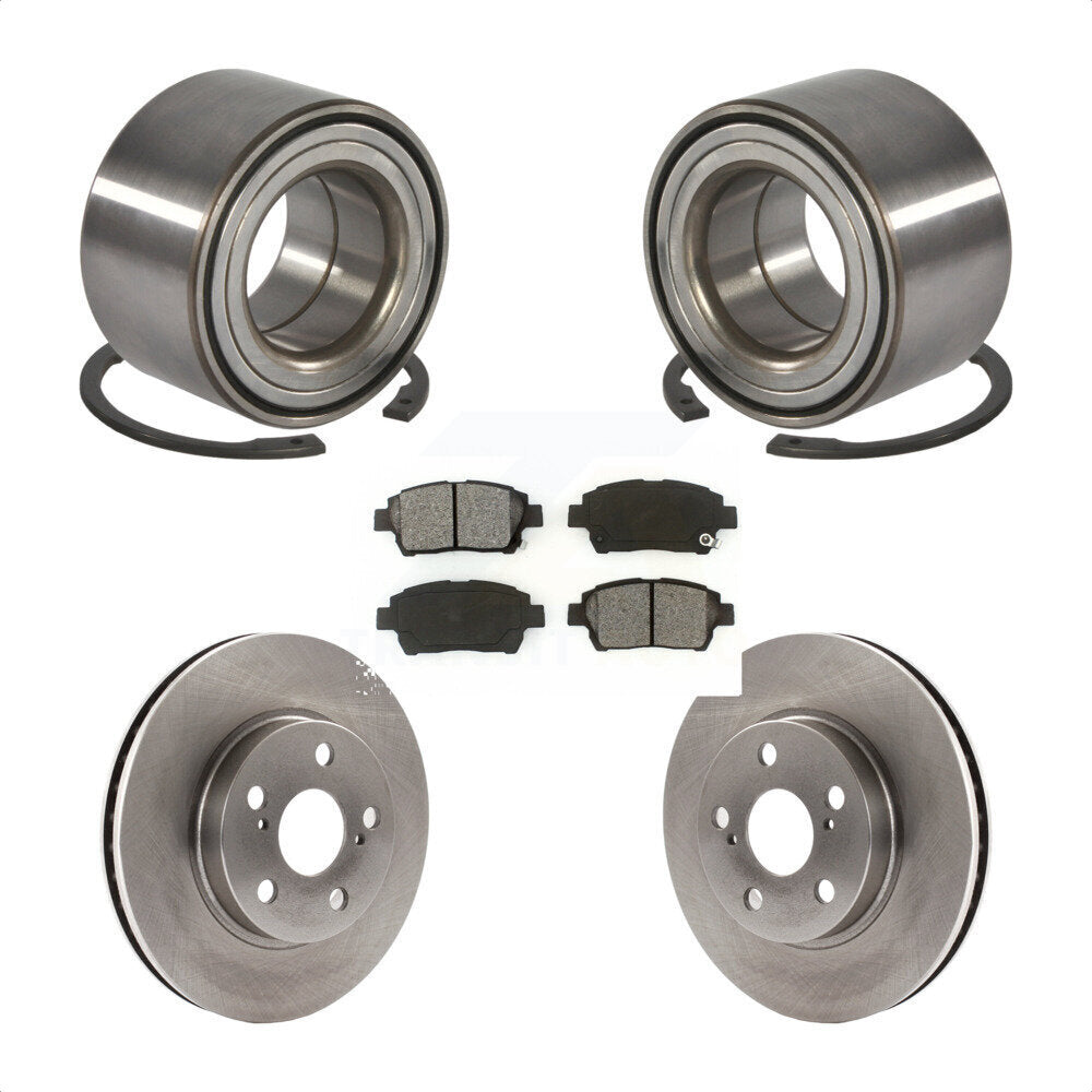 Wheel Bearing Disc Brake Rotors And Pads Front Kit For 2000 Toyota Celica GT