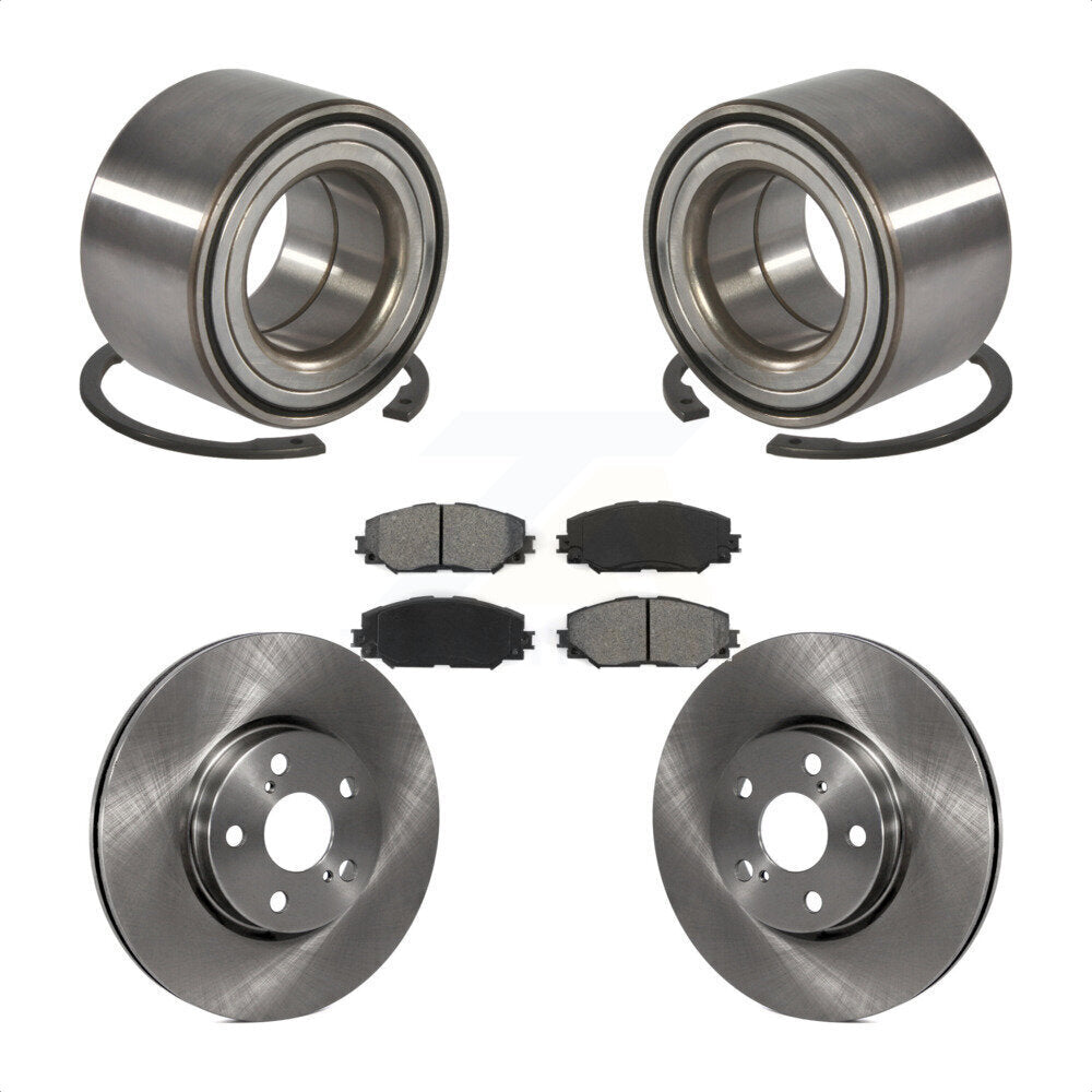 Wheel Bearing Brake Rotor & Pad Front Kit For Toyota Corolla Matrix Pontiac Vibe