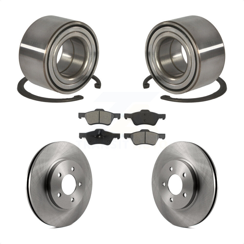 Wheel Bearing Disc Brake Rotor And Pad Front Kit For Ford Escape Mercury Mariner