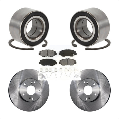 Wheel Bearing Brake Rotor & Pad Front Kit For Honda Accord Fit Element Acura ILX