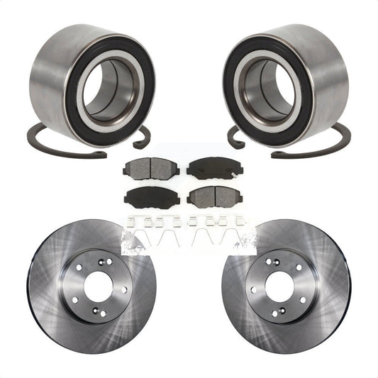 Wheel Bearing Brake Rotor & Pad Front Kit For Honda Accord Fit Element Acura ILX