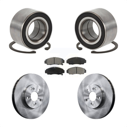 Wheel Bearing Disc Brake Rotors And Pads Front Kit For Honda Accord Acura TSX TL