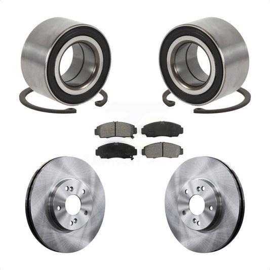 Wheel Bearing Disc Brake Rotors And Pads Front Kit For Honda Accord Acura TSX TL