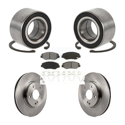 Wheel Bearing Disc Brake Rotors And Semi-Metallic Pads Front Kit For Honda Civic
