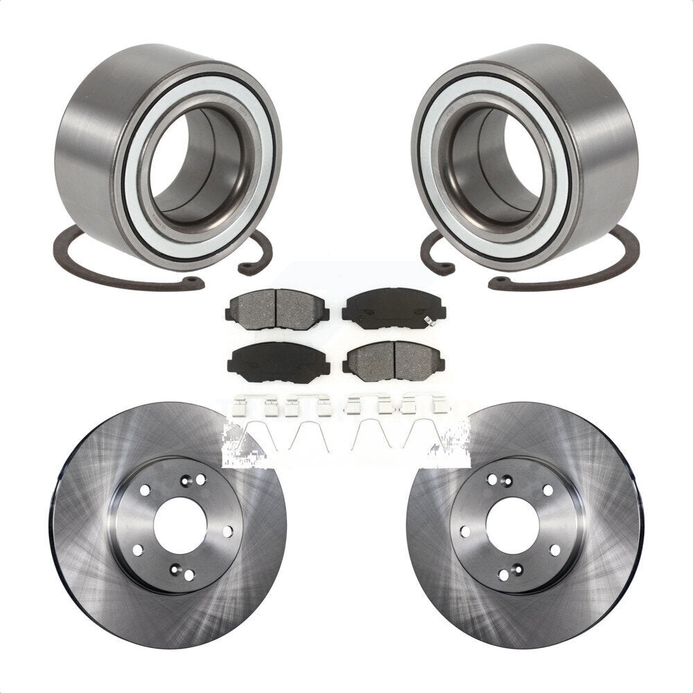 Wheel Bearing Disc Brake Rotor And Pads Front Kit For 2003-2011 Honda Element EX