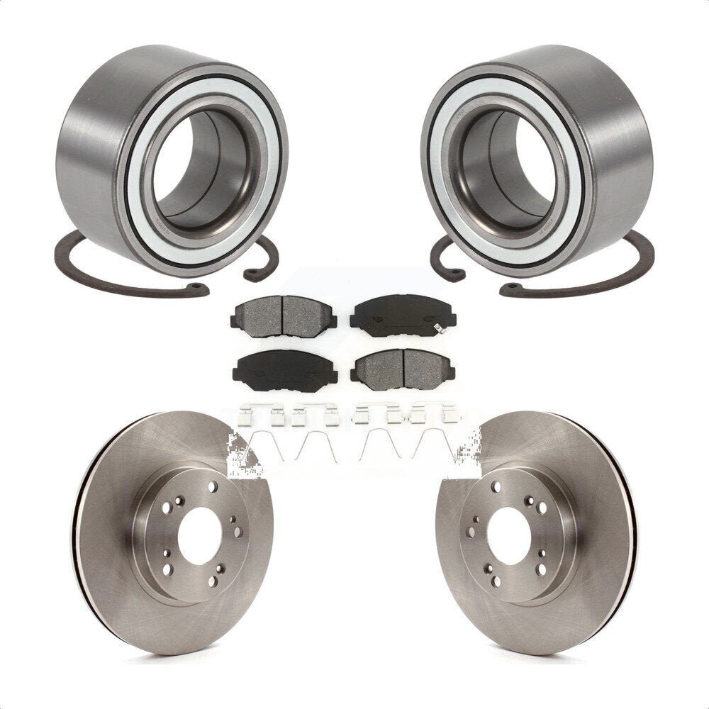 Wheel Bearing Disc Brake Rotors And Semi-Metallic Pads Front Kit For Honda CR-V