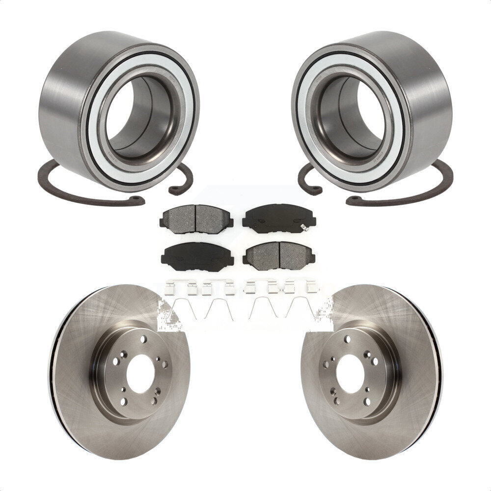 Wheel Bearing Disc Brake Rotors And Pads Front Kit For 2005-2006 Honda CR-V