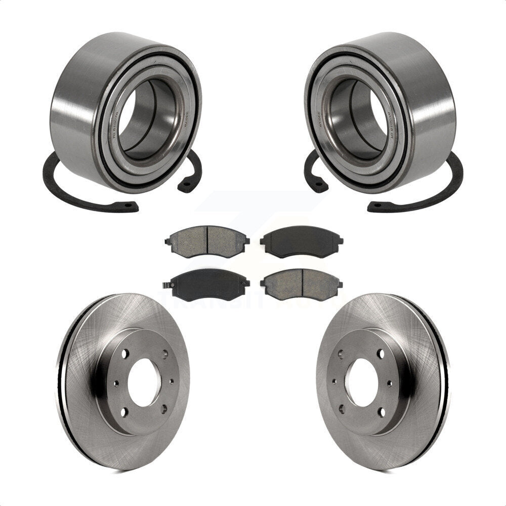 Wheel Bearing Disc Brake Rotors And Pads Front Kit For 1999-2000 Hyundai Sonata