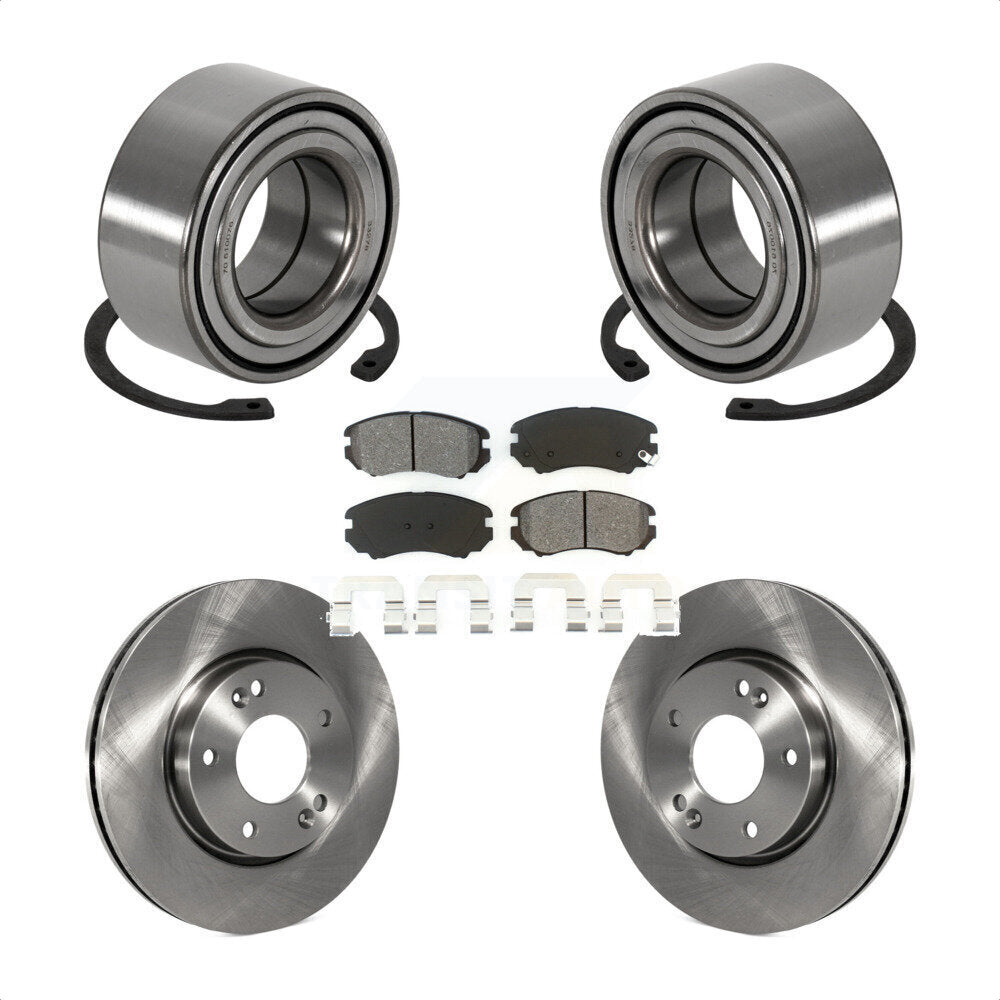 Wheel Bearing Disc Brake Rotors And Pads Front Kit For Hyundai Tiburon