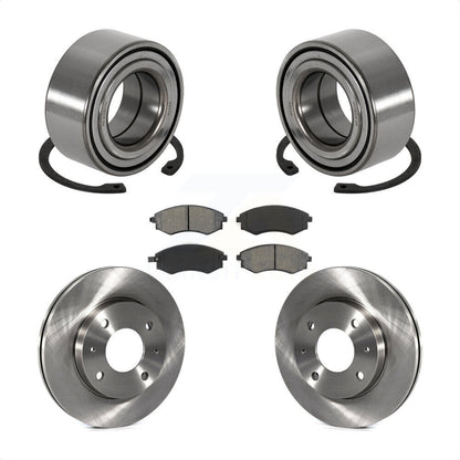 Wheel Bearing Brake Rotor & Pad Front Kit For Hyundai Sonata Kia Optima Magentis
