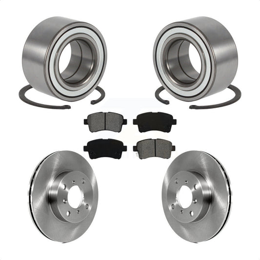 Wheel Bearing Disc Brake Rotors And Pads Front Kit For 2002-2005 Suzuki Aerio