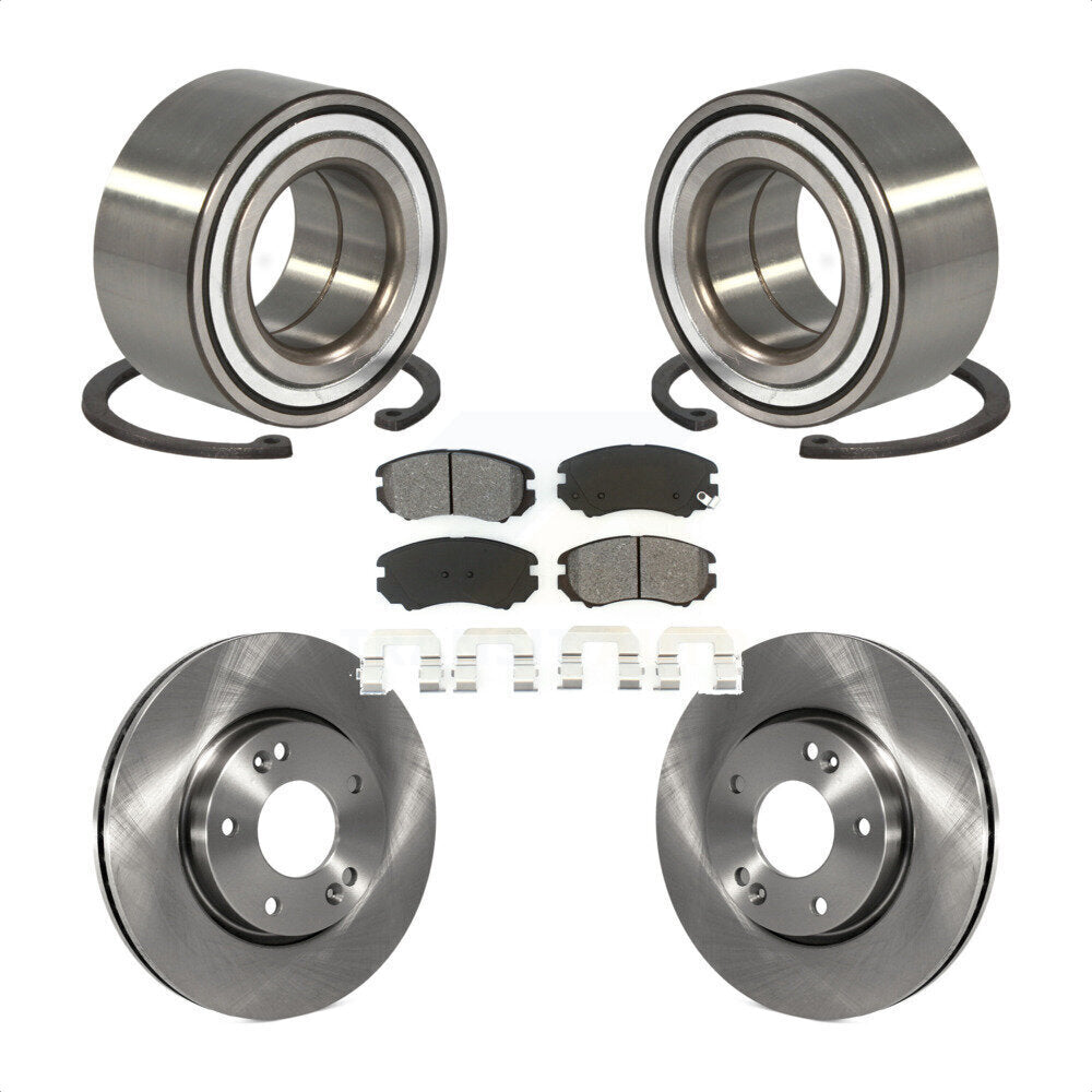 Wheel Bearing Disc Brake Rotors And Pads Front Kit For Hyundai Tiburon