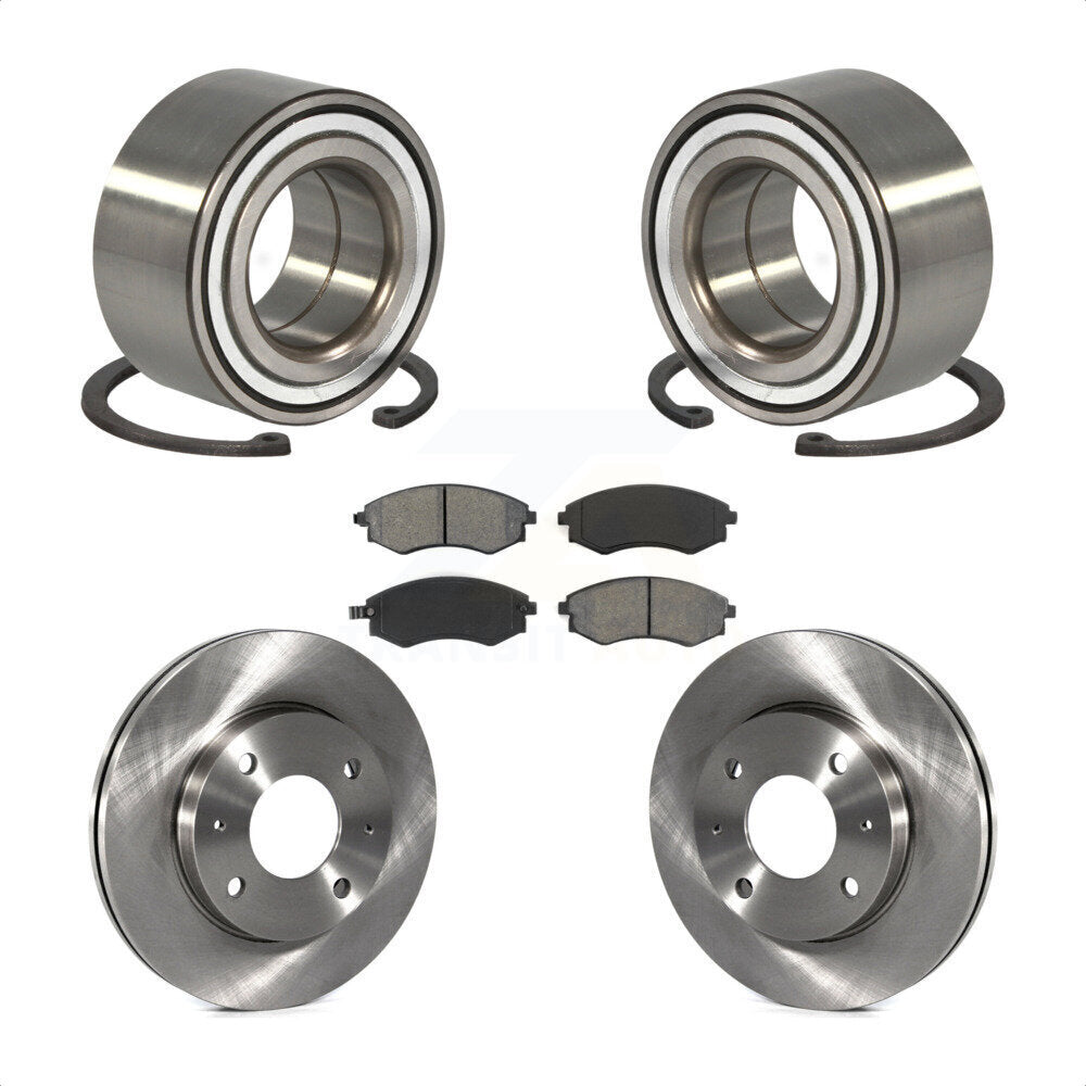 Wheel Bearing Disc Brake Rotors And Pads Front Kit For Hyundai Elantra