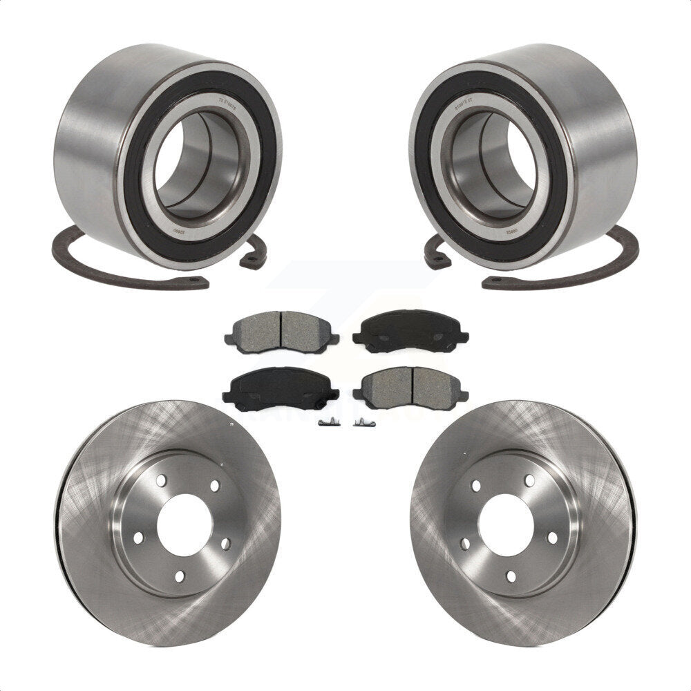 Wheel Bearing Disc Brake Rotor And Pad Front Kit For Mitsubishi Lancer Outlander
